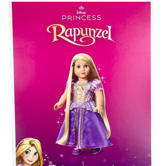 NEW American Girl Disney Princess Rapunzel 18” Doll Dress Shoes Long Hair BOX - Picture 9 of 16